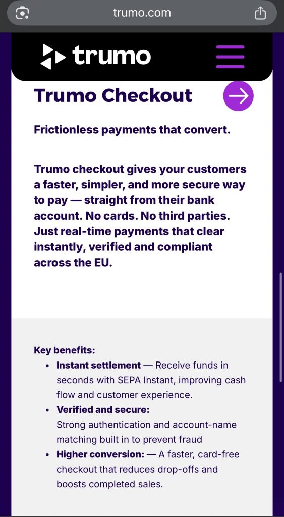 Trumolla maksaminen verkkokaupoissa
